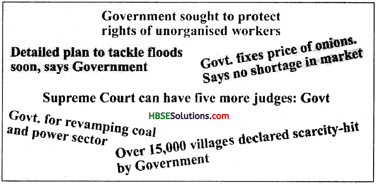 HBSE 6th Class Social Science Solutions Civics Chapter 3 What is Government-1