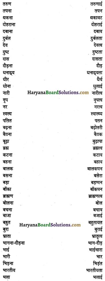 HBSE 10th Class Hindi Vyakaran संज्ञा -5