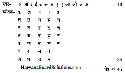 HBSE 9th Class Hindi Vyakaran वर्ण प्रकरण 1