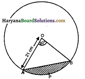 HBSE 10th Class Maths Solutions Chapter 12 वृत्तों से संबंधित क्षेत्रफल Ex 12.2 3