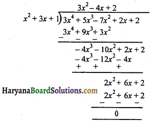 HBSE 10th Class Maths Solutions Chapter 2 बहुपद Ex 2.3 2