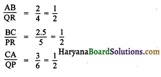 HBSE 10th Class Maths Solutions Chapter 6 त्रिभुज Ex 6.3 2
