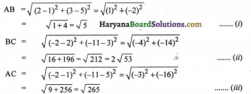 HBSE 10th Class Maths Solutions Chapter 7 निर्देशांक ज्यामिति Ex 7.1 6
