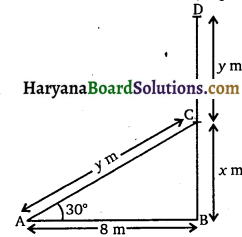 HBSE 10th Class Maths Solutions Chapter 9 त्रिकोणमिति के कुछ अनुप्रयोग Ex 9.1 2