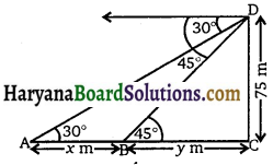 HBSE 10th Class Maths Solutions Chapter 9 त्रिकोणमिति के कुछ अनुप्रयोग Ex 9.1 21