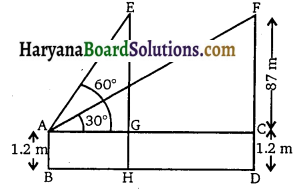 HBSE 10th Class Maths Solutions Chapter 9 त्रिकोणमिति के कुछ अनुप्रयोग Ex 9.1 24