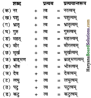 HBSE 12th Class Sanskrit व्याकरणम् प्रत्ययाः 4