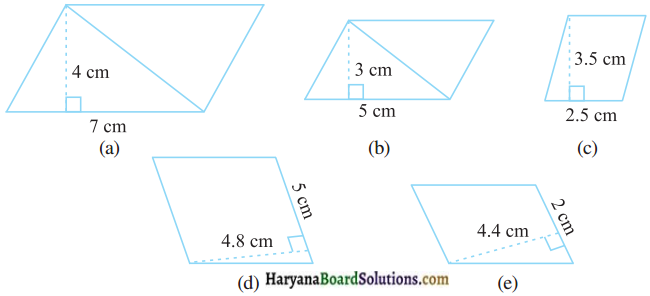 HBSE 7th Class Maths Solutions Chapter 11 परिमाप और क्षेत्रफल Ex 11.2 1