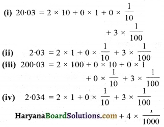 HBSE 7th Class Maths Solutions Chapter 2 भिन्न एवं दशमलव Ex 2.5 - 1