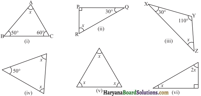 HBSE 7th Class Maths Solutions Chapter 6 त्रिभुज और उसके गुण Ex 6.3 - 1