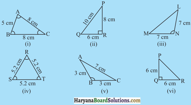HBSE 7th Class Maths Solutions Chapter 6 त्रिभुज और उसके गुण InText Questions 1