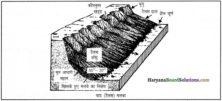 HBSE 11th Class Geography Important Questions Chapter 6 भू-आकृतिक प्रक्रियाएँ 4