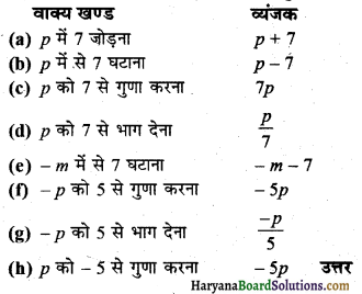 HBSE 6th Class Maths Solutions Chapter 11 बीजगणित Ex 11.3 1