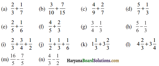HBSE 6th Class Maths Solutions Chapter 7 भिन्न Ex 7.6 - 1