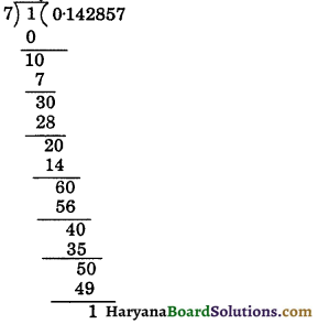 HBSE 9th Class Maths Solutions Chapter 1 Number Systems Ex 1.3 - 7