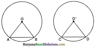 HBSE 9th Class Maths Solutions Chapter 10 वृत्त Ex 10.2 1