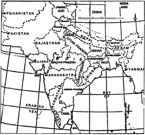 HBSE 9th Class Social Science Solutions Geography Chapter 1 India-Size and Location - 2