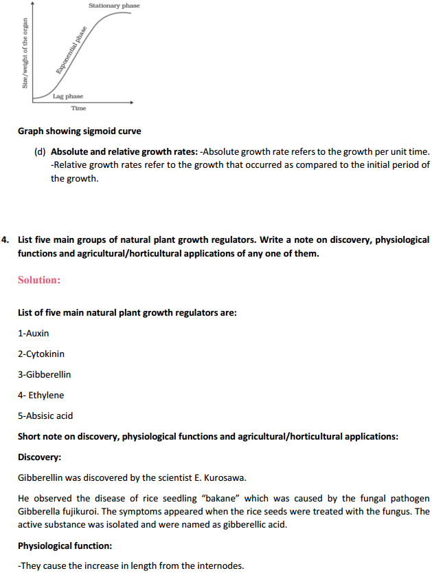 HBSE 11th Class Biology Solutions Chapter 15 Plant Growth and Development 4