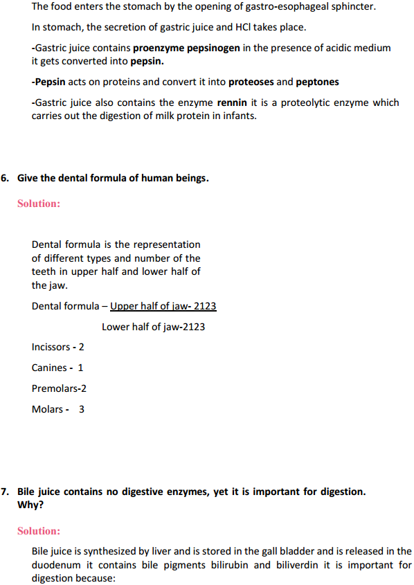 HBSE 11th Class Biology Solutions Chapter 16 Digestion and Absorption 5