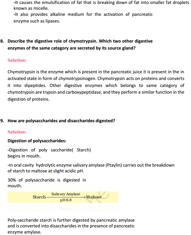 HBSE 11th Class Biology Solutions Chapter 16 Digestion and Absorption 6