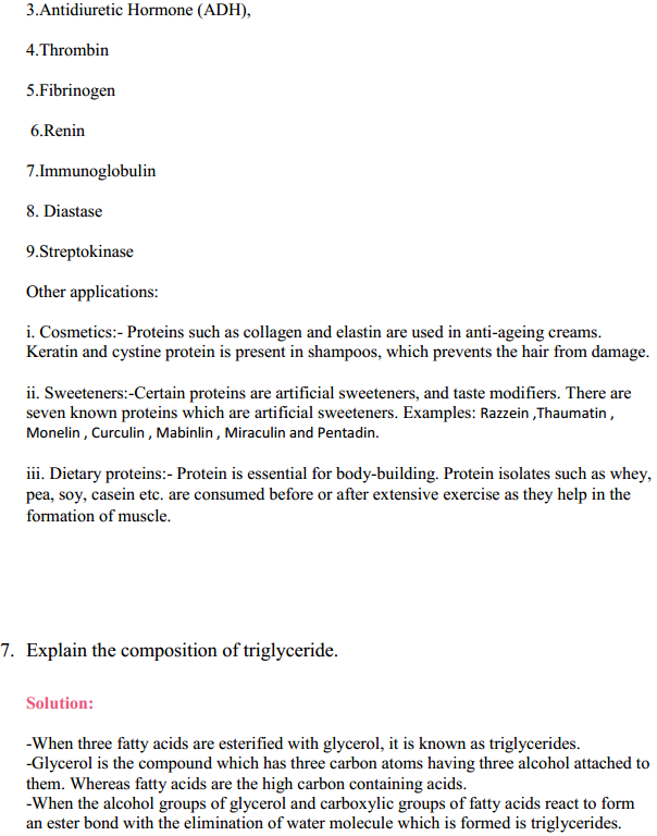 HBSE 11th Class Biology Solutions Chapter 9 Bio-molecules 8