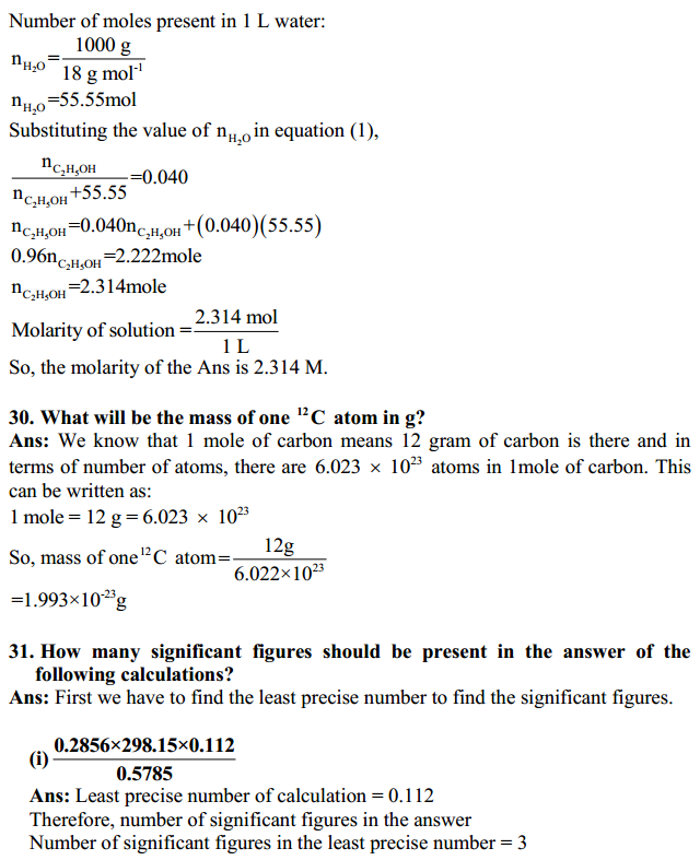 HBSE 11th Class Chemistry Solutions Chapter 1 Some Basic Concepts of Chemistry 18