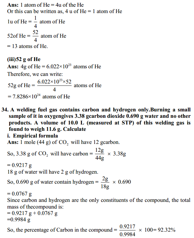 HBSE 11th Class Chemistry Solutions Chapter 1 Some Basic Concepts of Chemistry 20