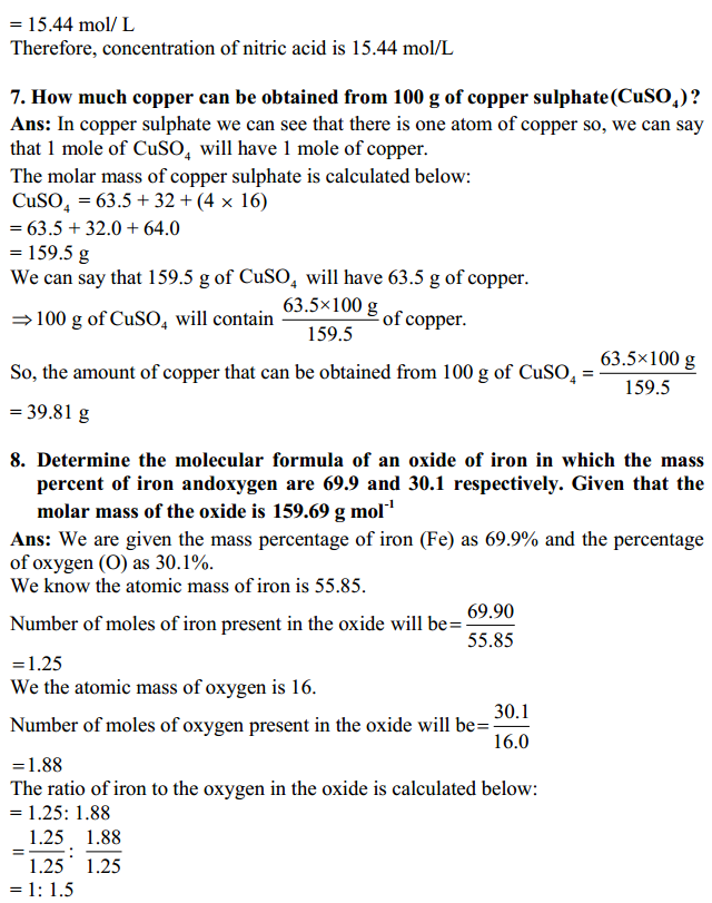 HBSE 11th Class Chemistry Solutions Chapter 1 Some Basic Concepts of Chemistry 5