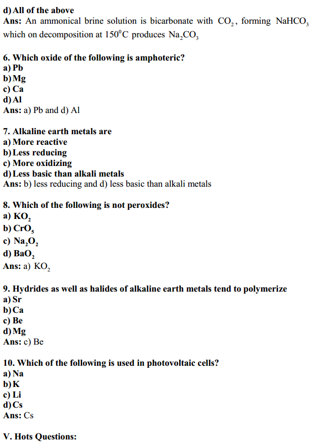 HBSE 11th Class Chemistry Solutions Chapter 10 The s-Block Elements 16