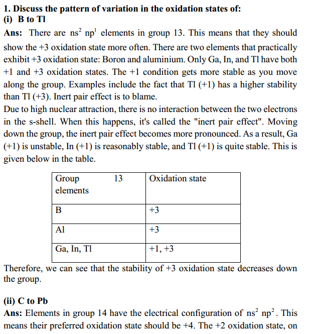 HBSE 11th Class Chemistry Solutions Chapter 11 The p-Block Elements 1
