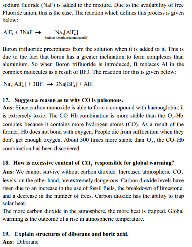 HBSE 11th Class Chemistry Solutions Chapter 11 The p-Block Elements 10