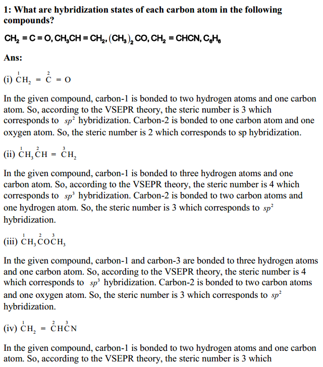 HBSE 11th Class Chemistry Solutions Chapter 12 Organic Chemistry – Some Basic Principles and Techniques 1