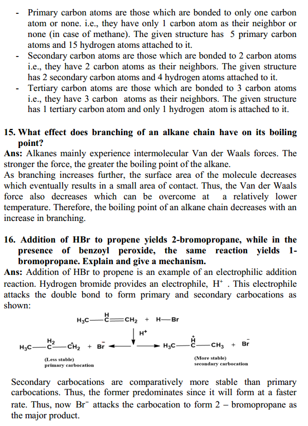 HBSE 11th Class Chemistry Solutions Chapter 13 Hydrocarbons 13