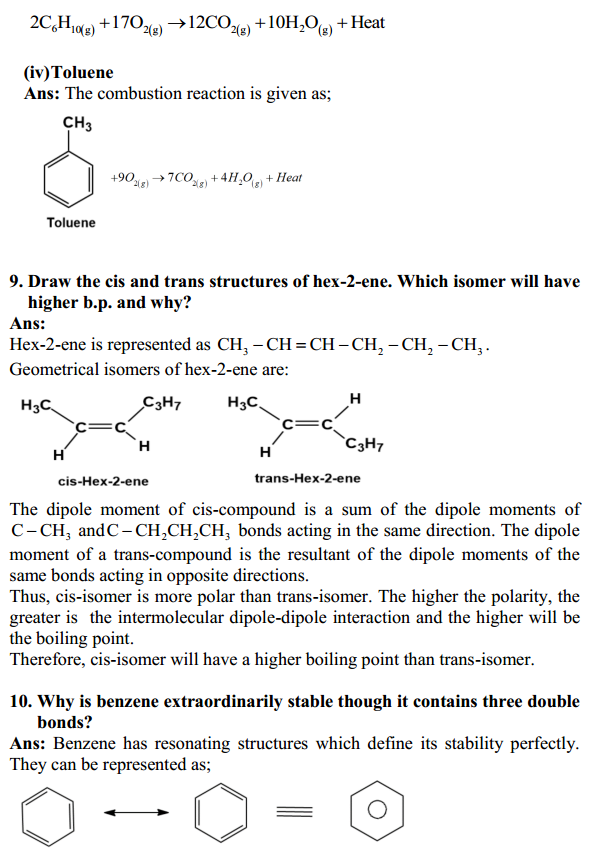 HBSE 11th Class Chemistry Solutions Chapter 13 Hydrocarbons 9