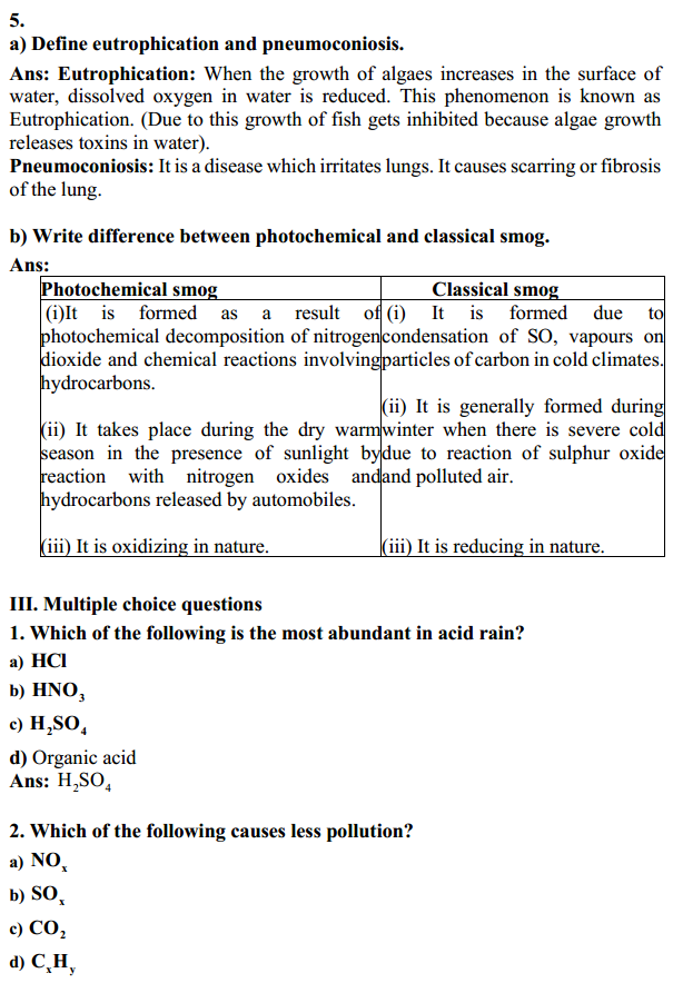 HBSE 11th Class Chemistry Solutions Chapter 14 Environmental Chemistry 10