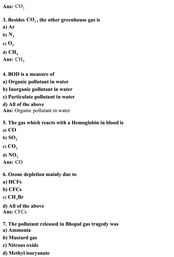 HBSE 11th Class Chemistry Solutions Chapter 14 Environmental Chemistry 11