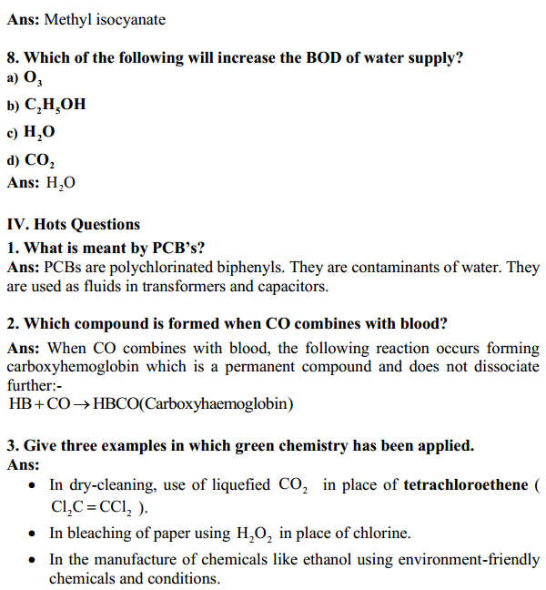 HBSE 11th Class Chemistry Solutions Chapter 14 Environmental Chemistry 12