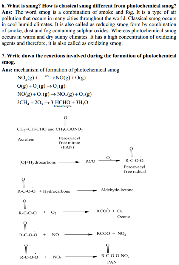 HBSE 11th Class Chemistry Solutions Chapter 14 Environmental Chemistry 2