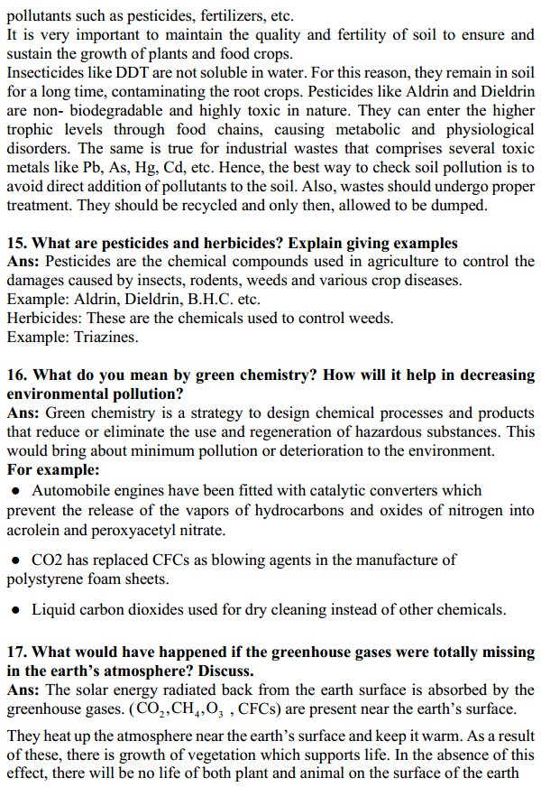 HBSE 11th Class Chemistry Solutions Chapter 14 Environmental Chemistry 5