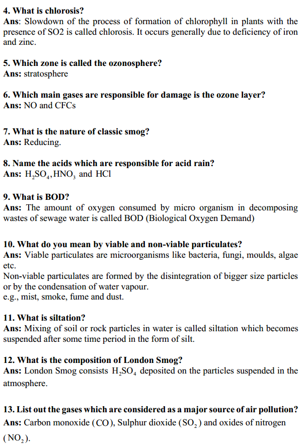 HBSE 11th Class Chemistry Solutions Chapter 14 Environmental Chemistry 7