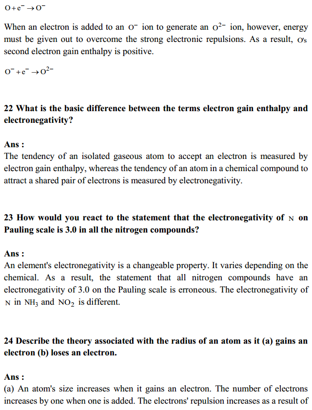 HBSE 11th Class Chemistry Solutions Chapter 3 Classification of Elements and Periodicity in Properties 12