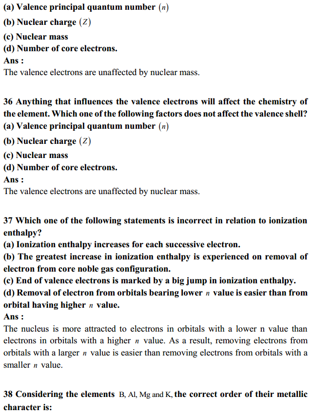 HBSE 11th Class Chemistry Solutions Chapter 3 Classification of Elements and Periodicity in Properties 20