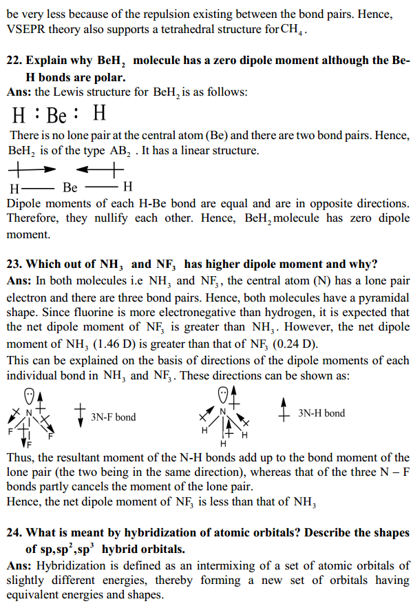 HBSE 11th Class Chemistry Solutions Chapter 4 Chemical Bonding and Molecular Structure 13