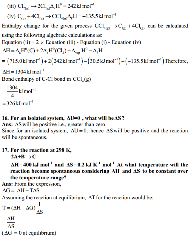 HBSE 11th Class Chemistry Solutions Chapter 6 Thermodynamics 8