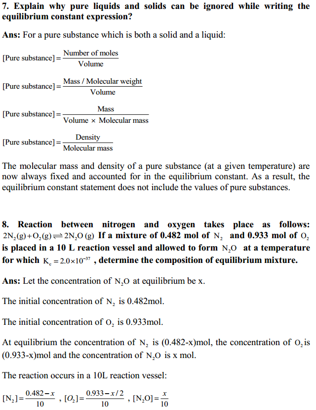 HBSE 11th Class Chemistry Solutions Chapter 7 Equilibrium 6