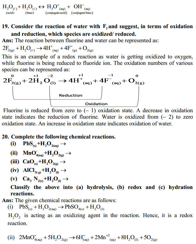 HBSE 11th Class Chemistry Solutions Chapter 9 Hydrogen 11