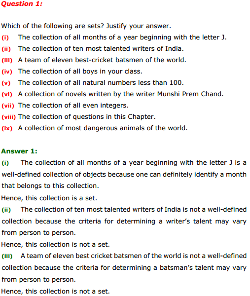HBSE 11th Class Maths Solutions Chapter 1 Sets Ex 1.1 1