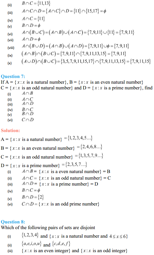 HBSE 11th Class Maths Solutions Chapter 1 Sets Ex 1.4 6