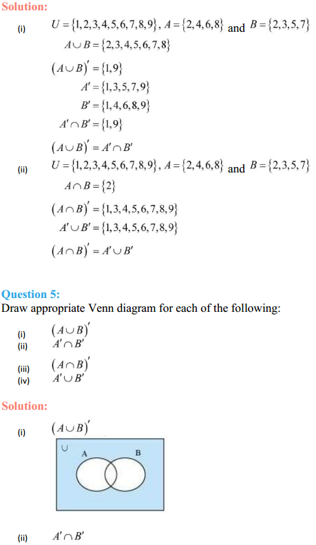 HBSE 11th Class Maths Solutions Chapter 1 Sets Ex 1.5 3