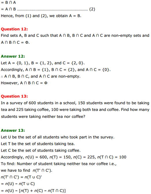 HBSE 11th Class Maths Solutions Chapter 1 Sets Miscellaneous Exercise 10